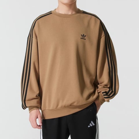 아디다스 OVERSIZE CREW 옐로우 남성 맨투맨