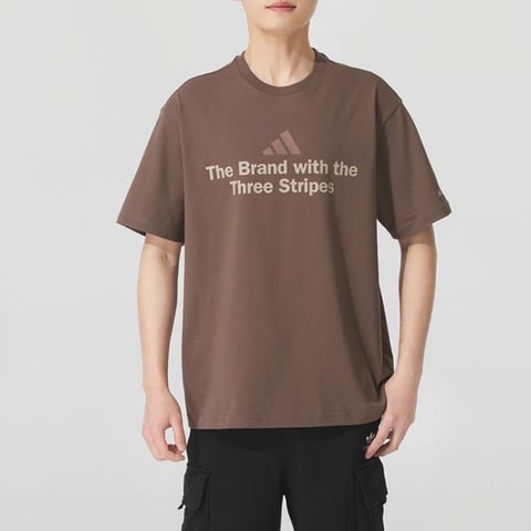 아디다스 GFX TEE1 브라운 남성 티셔츠