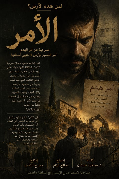 لمن هذه الأرض؟؟؟... ومسرحية "الأمر" ما زالت مستمرة!!!!