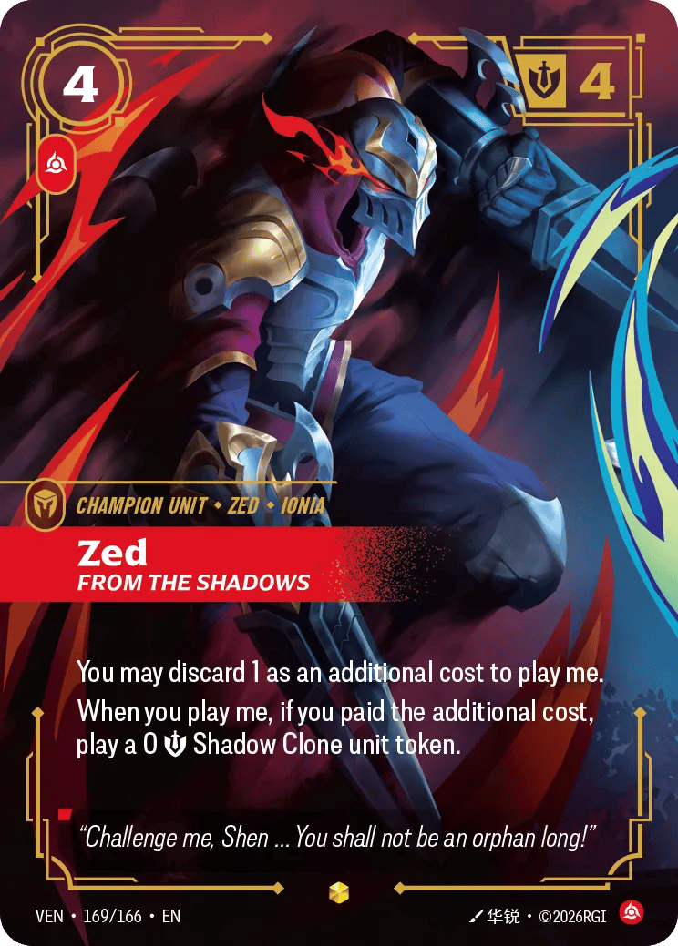 Zed, From the Shadows