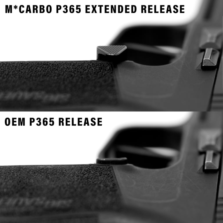 P365 Extended Magazine Release Height Comparison