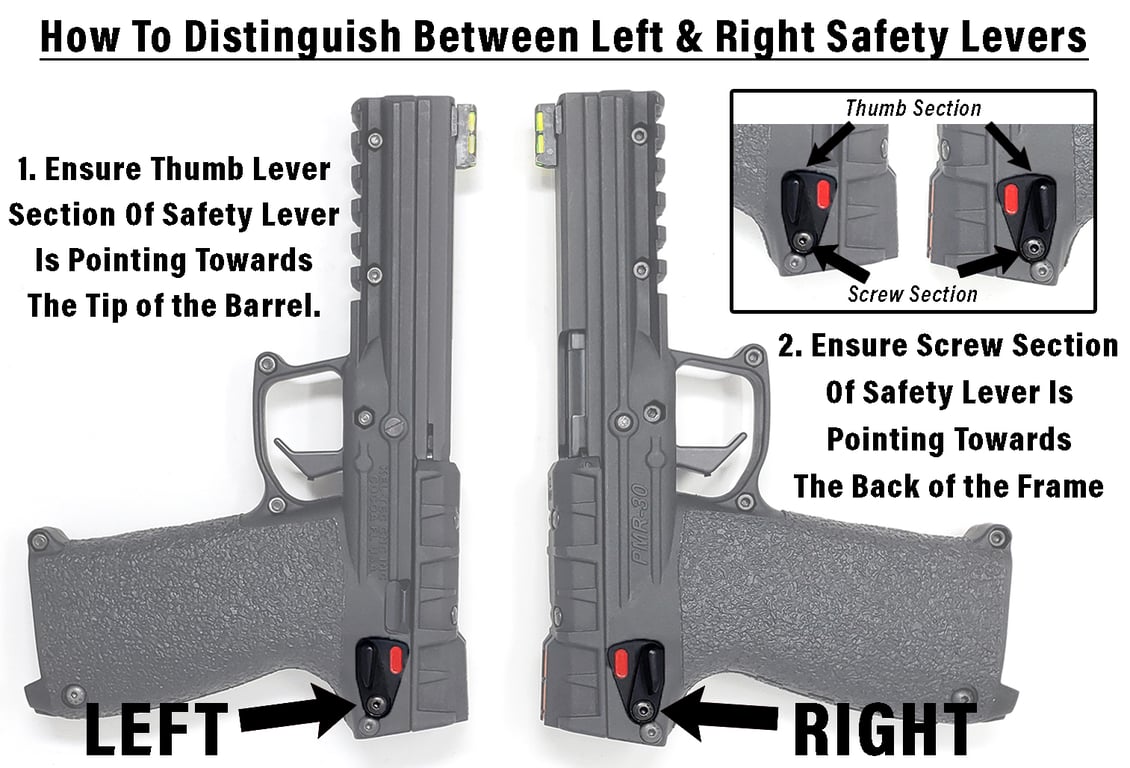 KEL-TEC PMR-30 Safety Lever Proper Positioning Graphic