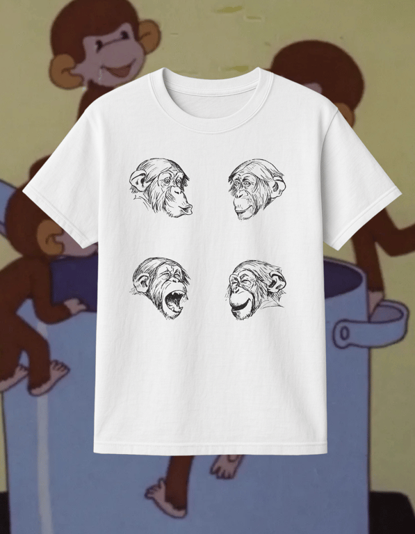 Shimpanze print t-shirt