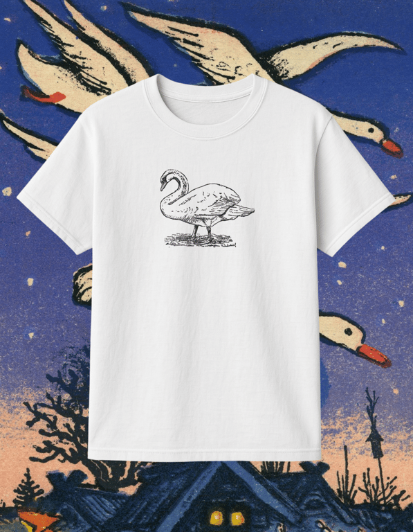 Swan print t-shirt