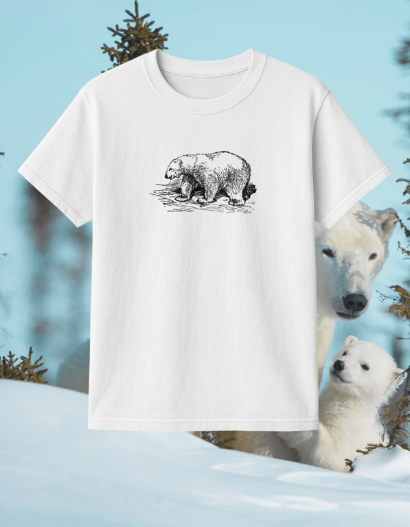 Polarbear print t-shirt