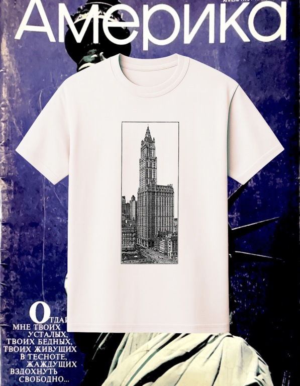 American Building print t-shirt