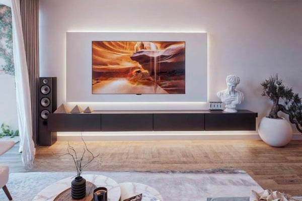 Bedroom with terrace access through large glass doors, blending indoor comfort with outdoor serenity.