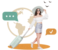 Illustration of a digital nomad planning their move to North Cyprus, highlighting key steps such as researching eco-friendly housing, budgeting for sustainable rental properties, preparing legal documentation, and exploring transportation options like biking, public transit, or car rentals for a seamless relocation.