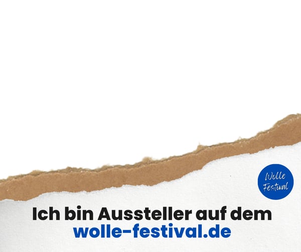 Ein Template für Social Media mit Inspirationen vom Wolle-Festival für Strick- und Häkelbegeisterte