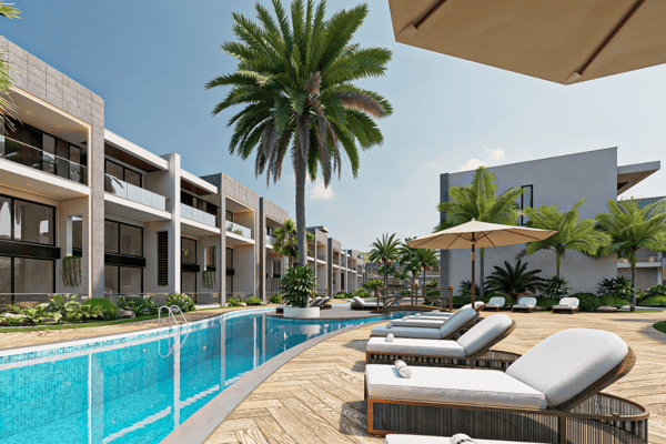 Live your Mediterranean dream! Modern 2-bed apartment near Sea & Marina. Enjoy pool, spa & exclusive living ambience.