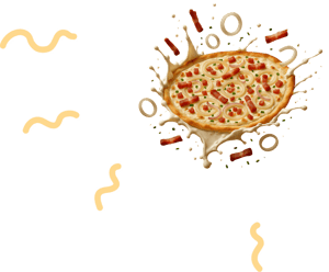 Čerstvě upečený flammkuchen a přílohy k burgeru v restauraci Bad Düben – pizza Bad Düben