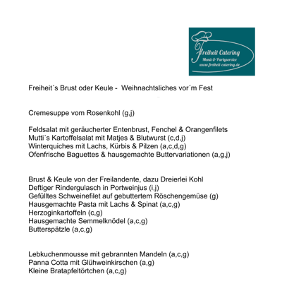 Herzhaftes Catering-Menü mit Geflügel und saisonalen Beilagen