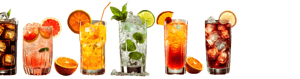 Rum & cola v long drink sklenici se slámkou v restauraci Bad Düben – restaurace Bad Düben