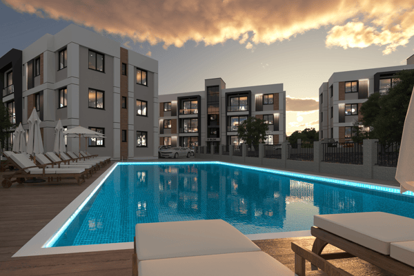 Discover a stylish apartment with mountain and sea views, a generous pool area, and well-designed shared spaces – a peaceful retreat for those seeking refined living.