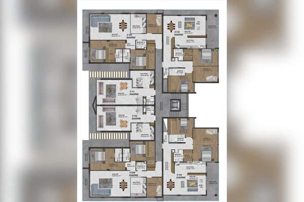 Side-by-side floor plan comparisons displaying different unit layouts and room configurations for customization.