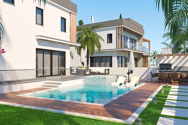 Experience timeless Mediterranean elegance in this Cyprus villa surrounded by sea views, vibrant lifestyle amenities, and tranquil hillside charm.