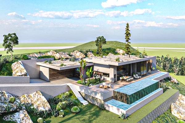 Discover a cozy villa in a hidden valley with modern amenities, infinity pool and private bay.