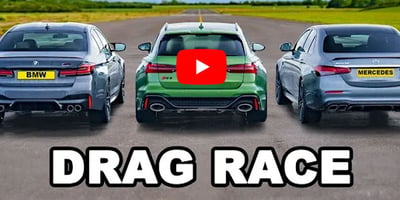 Audi RS6 Avant, BMW M5 ve Mercedes-AMG E63 Yarış Videosu