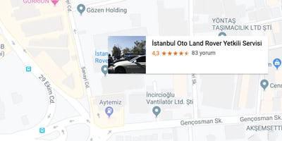 Borusan Oto İstanbul Oto Yenibosna -Land Rover Yetkili Servis İletişim