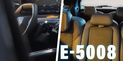 Peugeot E-5008'in Yedi Koltuklu Şık İç Mekanı Teaser Muamelesi Görüyor