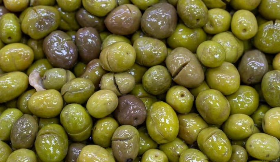 Scratched Green Olive