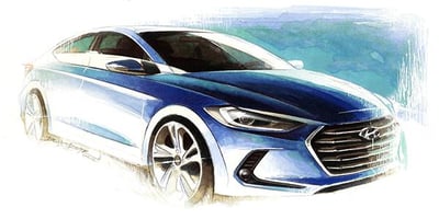 2016 Hyundai Elantra'nın İlk Görseli Yayınlandı