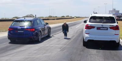 Audi RS4 Avant ve BMW X3 M Competition Drag Yarışı (video)