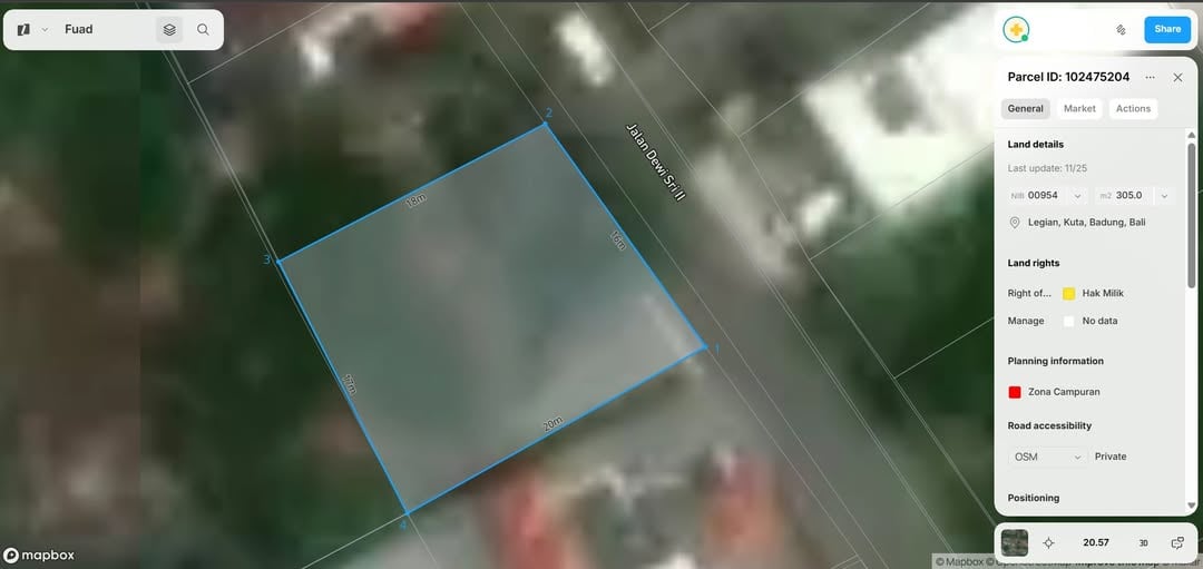 Land Plot – Legian – Mixed-Use Zone