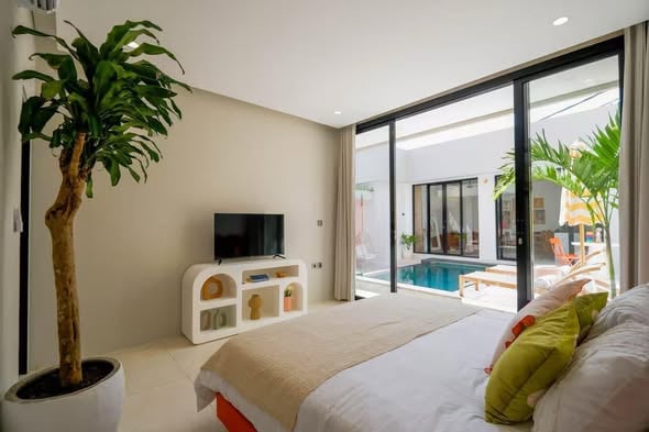 2BR Villa – Pererenan – Enclosed living room