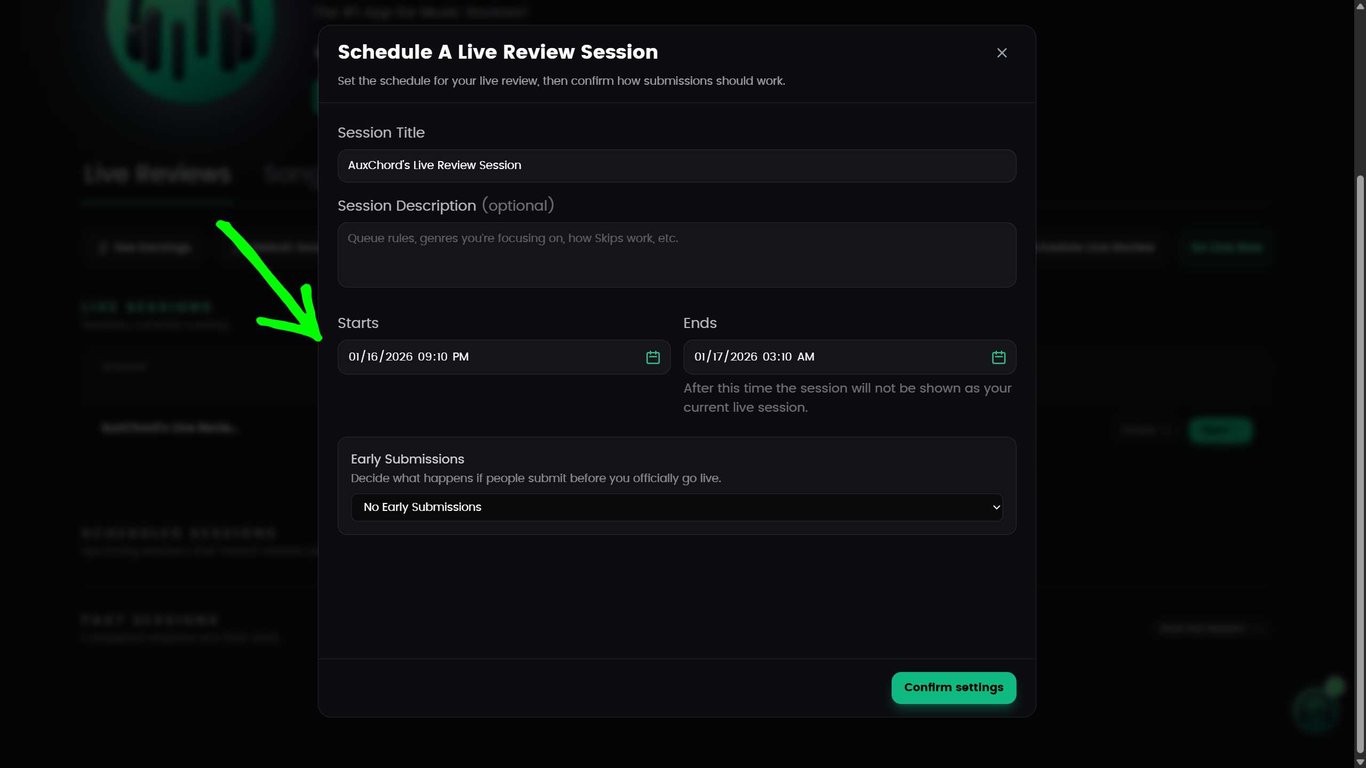 Schedule Session