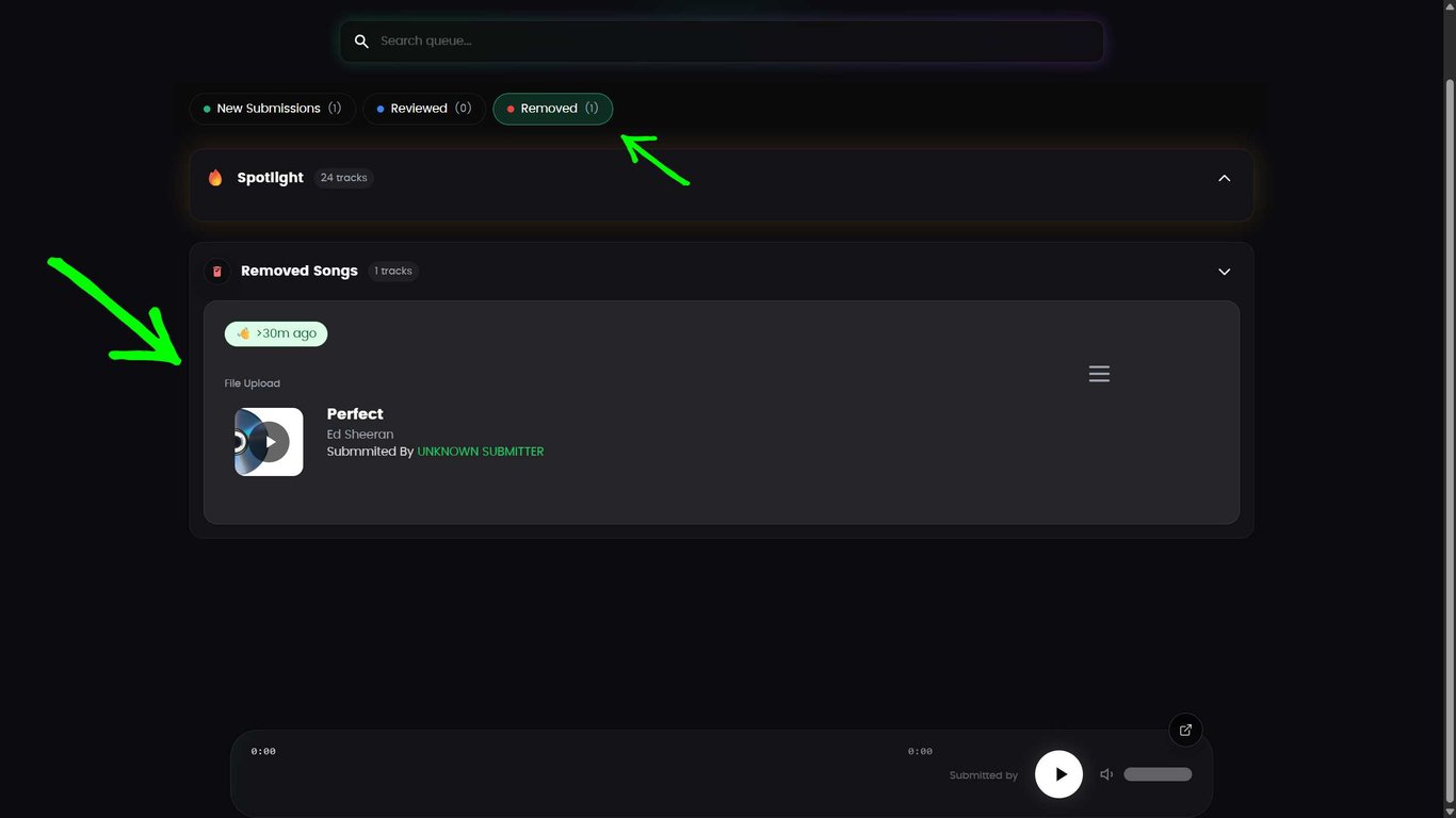Removed Songs