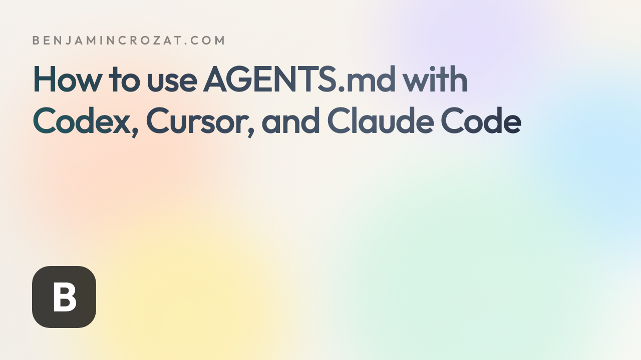 How to use AGENTS.md with Codex, Cursor, and Claude Code
