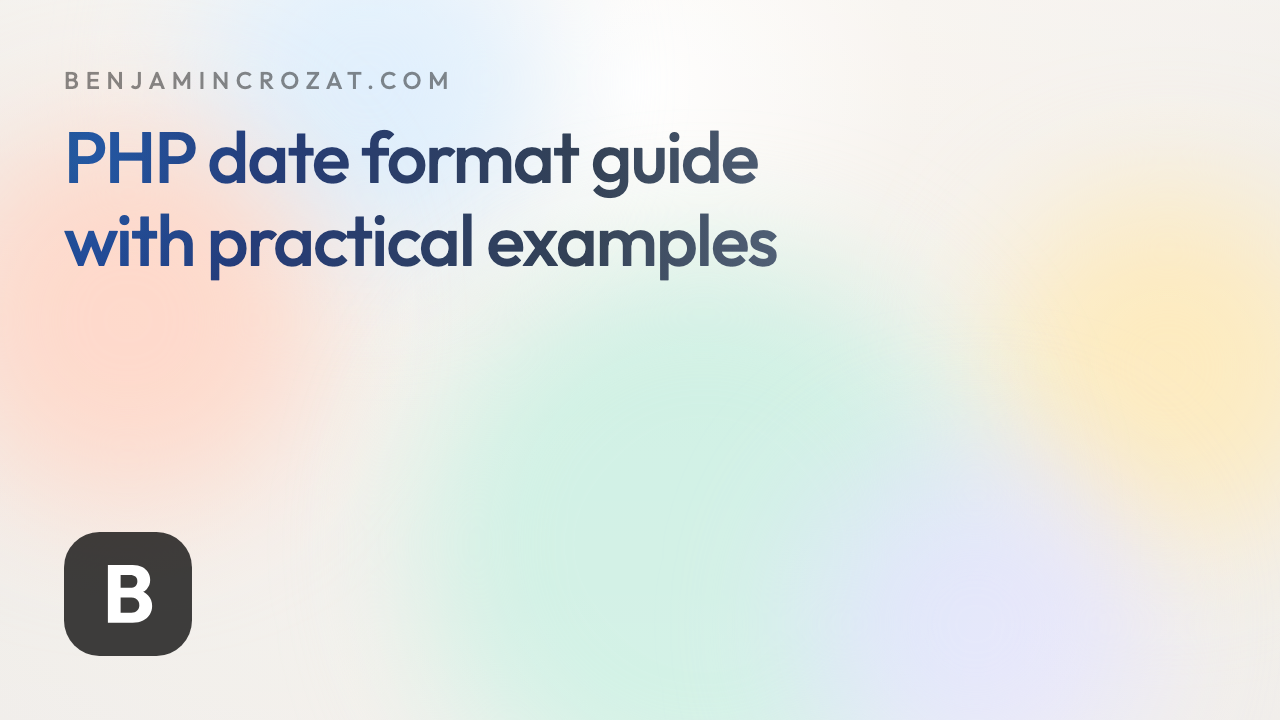 PHP date format guide with practical examples