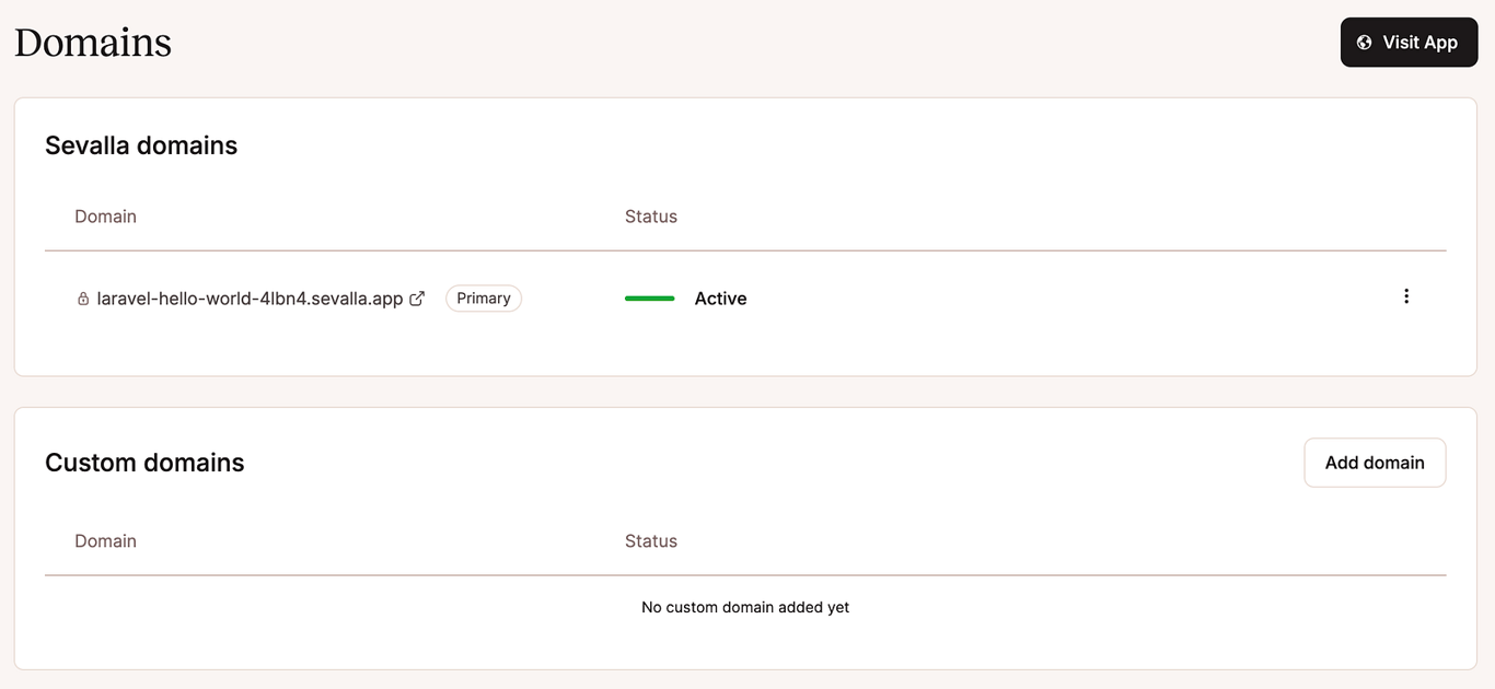 Sevalla Custom Domains