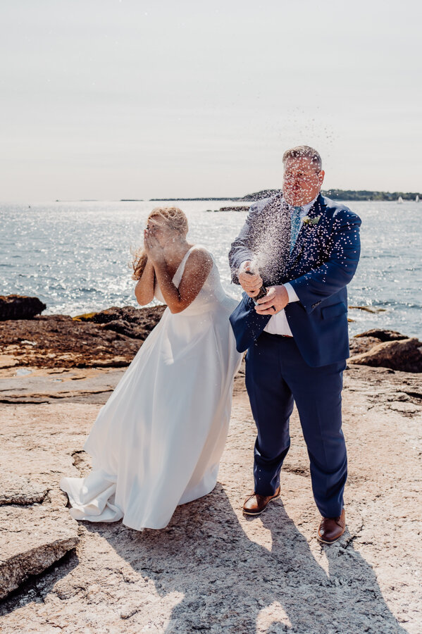 Maine wedding photography Boothbay harbor mine oyster