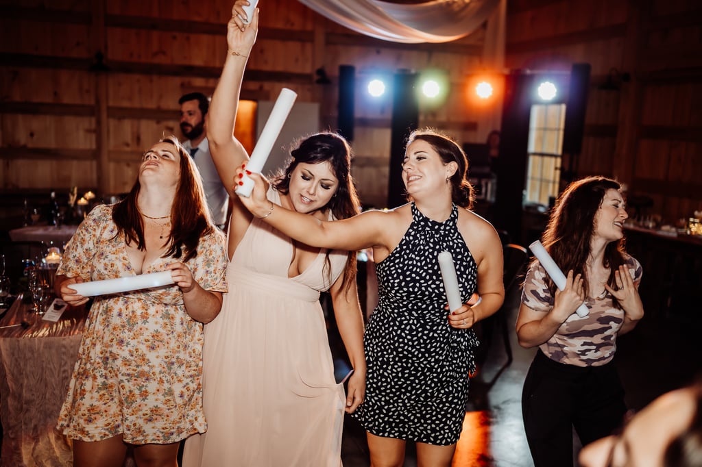 wedding guests dancing at reception in Bangor, Maine