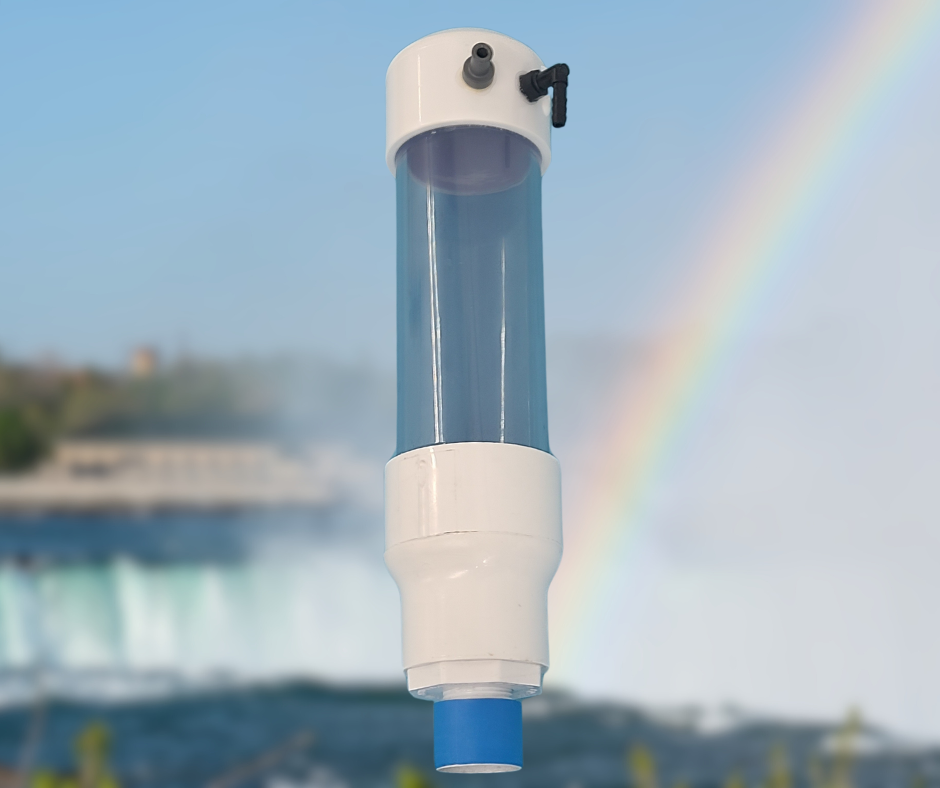 AquaCure Tower Cap with PVC adaptor base installed