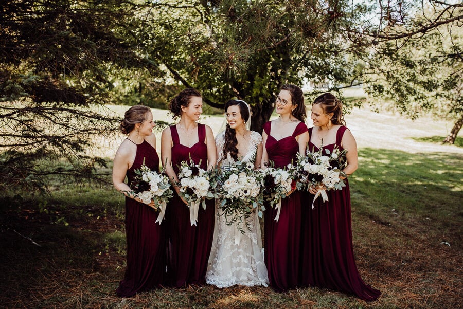 Bridal party in augusta Maine