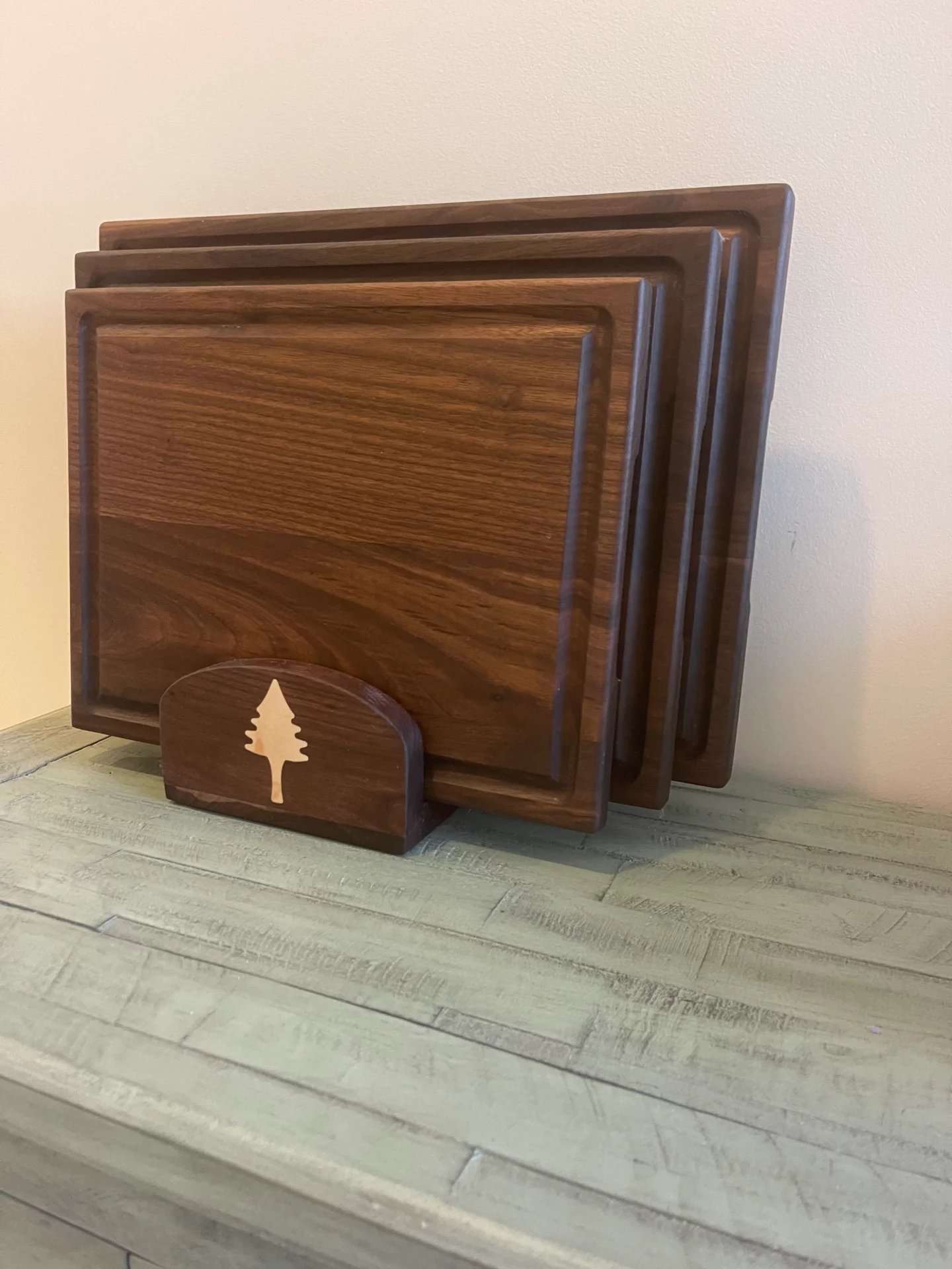 4 Piece Walnut Cutting Board Set