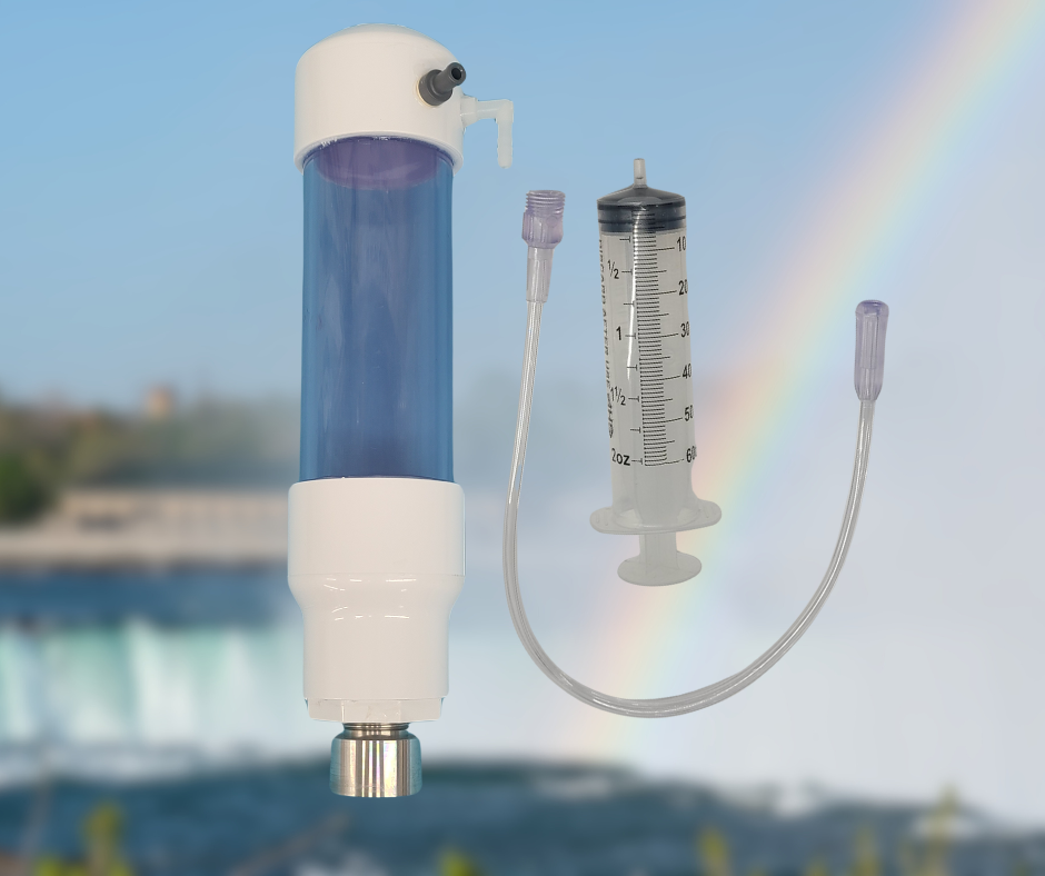 AquaCure Tower Cap KIT with Steel adaptor base installed