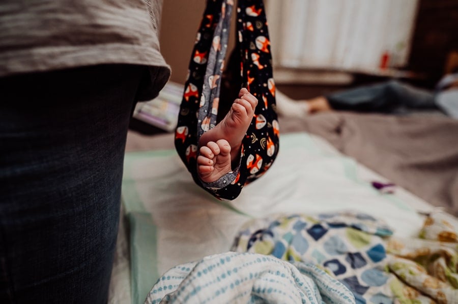 Woman giving birth at Holly No 7 birth Center Bangor Maine