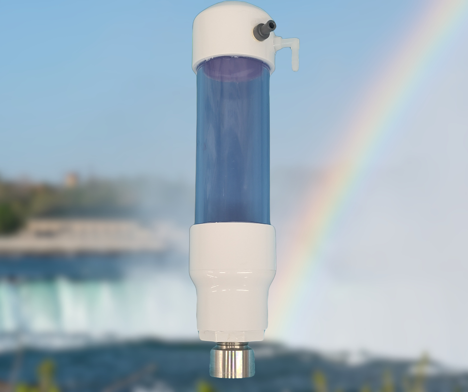 AquaCure Tower Cap with Steel adaptor base installed