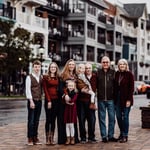 Family in downtown bar harbor maine