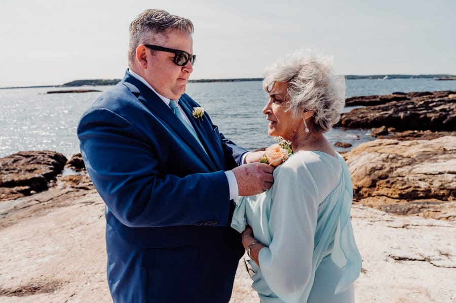 Maine wedding photography Boothbay harbor mine oyster