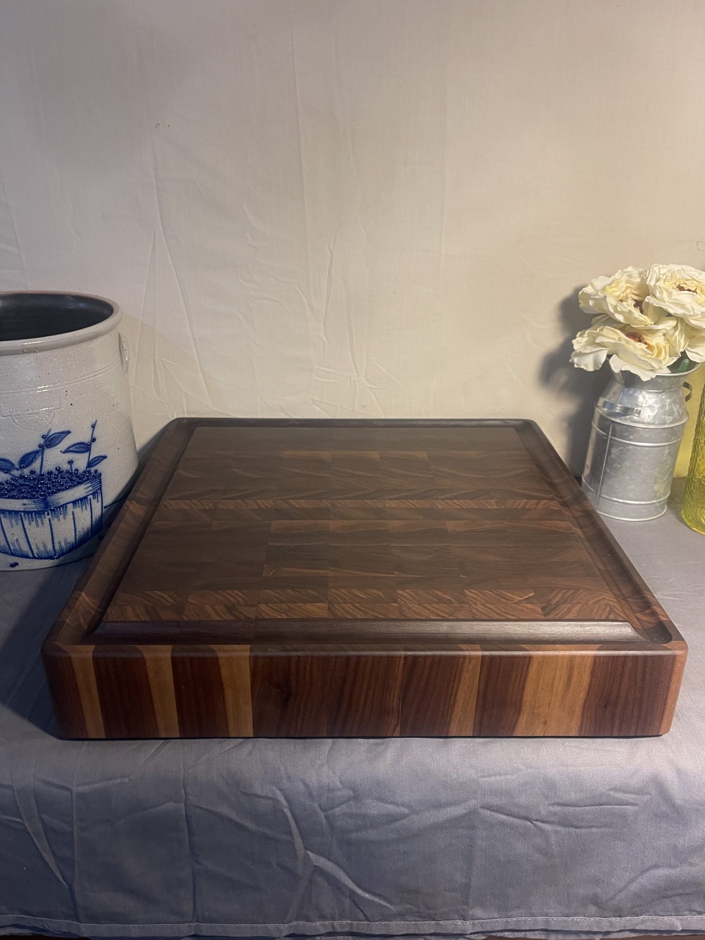 3&#8243; Thick Solid Walnut End Grain Butcher Block