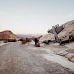 Couple at nelson ghost town by plane crash in las vegas nevada