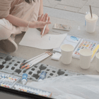 다양한 재료로 그림 그리기