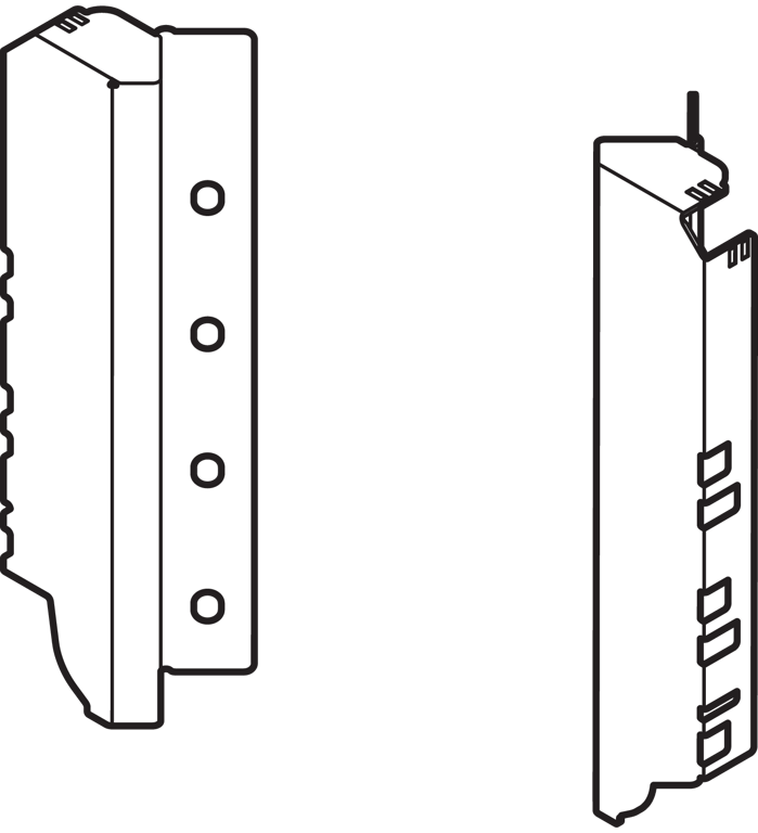 TANDEMBOX Holzrückwandh. 45°