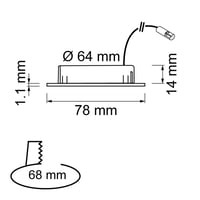 Mesa® Spin CCT Einbauleuchten