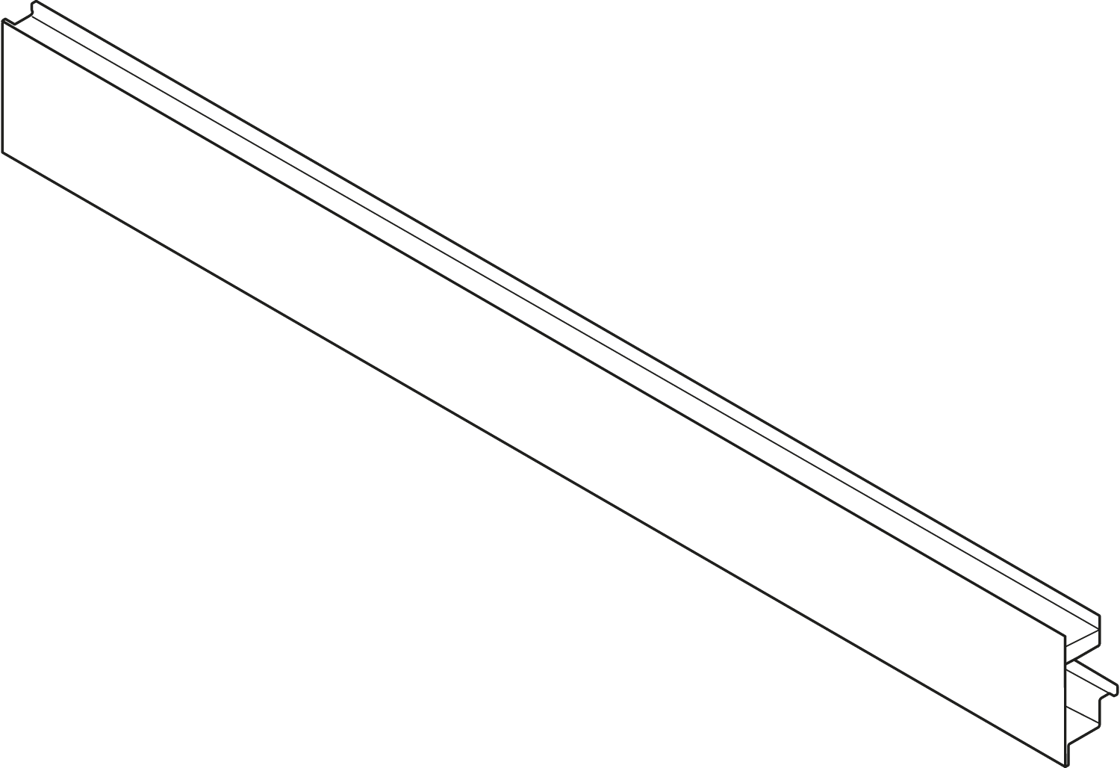 LEGRABOX Vorderstück mit Nut